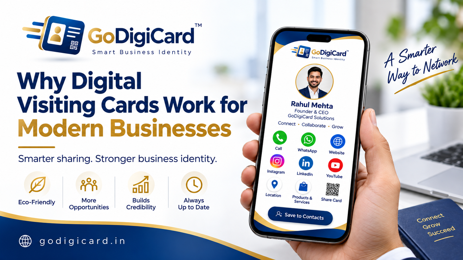 Why Digital Visiting Cards Work for Modern Businesses | Godigicard