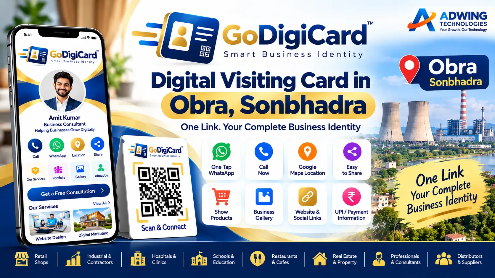 Digital Visiting Card in Obra, Sonbhadra | GoDigiCard